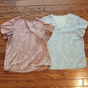 Set of Two Polka Dot Blouses